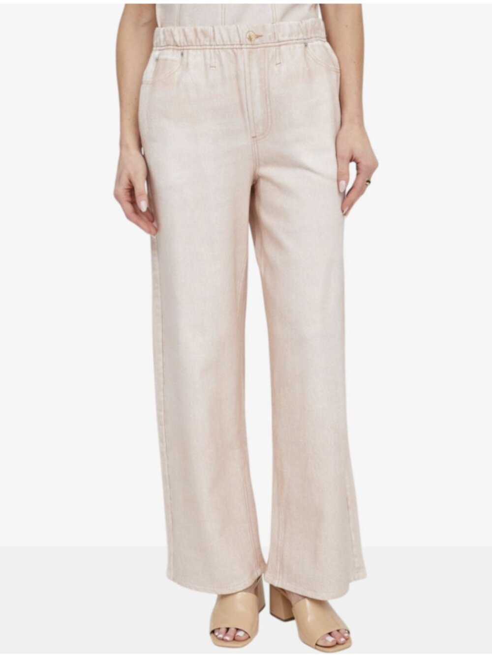 NWT Tower Hill by Christie Brinkley Illusion Denim Pant Colour Oxford Tan Size3X
